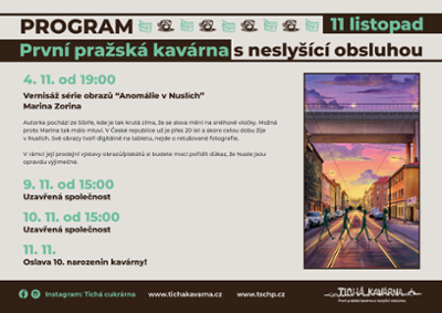 Program Tiché kavárny na listopad