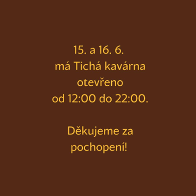 Změna otevírací doby o víkendu 15. a 16. 6.